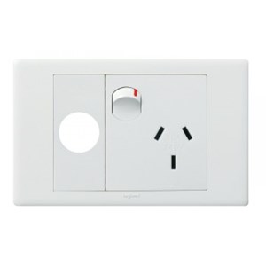 HPM Excel Life Single Horizontal Socket with Extra Hole - Choose Colour